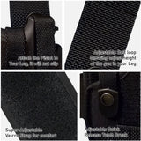 Tactical Leg Gun Holster Houston - Black Nylon, Soft and Durable Material | Suede Interior for Protection | Wrap Around Belt, Thigh Design for Men and Women with Fully Adjustable System