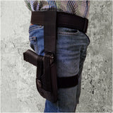 Tactical Leg Gun Holster Houston - Black Nylon, Soft and Durable Material | Suede Interior for Protection | Wrap Around Belt, Thigh Design for Men and Women with Fully Adjustable System