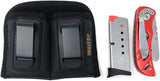 IWB Double Magazine & Multi Use Holster - by Houston - Concealment Clip Fits Most Small 380/22/25 Caliber Like Glock 42, Keltec, Ruger, BG (Double Small Single Stack .380/.22 /.25 Cal)