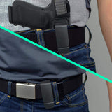 IWB TUCKABLE Gun Holster by Houston - ECO Leather Concealed Carry Soft Material | Suede Interior for Protection | Fits: Glock, Ruger, Springfield, Sig, S&W, Walther, Taurus, H&K, Beretta