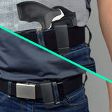 IWB TUCKABLE Revolver Holster by Houston - ECO Leather Concealed Carry Soft Material | Suede Interior for Protection | Fits Any 38 J Frames, S&W, Charter Arms, Rossi 38, Taurus,BG,LCR