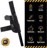 Leg Gun Holster with Suppressor Opening - Black Nylon -by Houston| Tactical | Soft and Durable Material | Suede Interior for Protection | Wrap Around Belt, Thigh Design for Men and Women, Fully Adjustable System