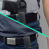 IWB TUCKABLE Gun Holster by Houston - ECO Leather Concealed Carry Soft Material | Suede Interior for Protection | Fits: S&W Bodyguard,Taurus TCP, Sig P238, Jimenez JA, PPK380.Ruger LCP II