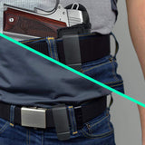 IWB TUCKABLE Gun Holster by Houston - ECO Leather Concealed Carry Soft Material | Suede Interior for Maximum Protection | FITS 1911 5"& 4", Browning 9 mm