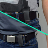 IWB TUCKABLE Gun Holster by Houston - ECO Leather Concealed Carry Soft Material | FITS Glock 17/21, H &K,Beretta 92 FS,XDM,Ruger 45 BERSA PRO,PX4,FNX 45,FNH 45,HI Point 9mm /.40 /.45 Cal