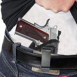 IWB Gun Holster by Houston - ECO Leather Concealed Carry Soft Material | Suede Interior for Maximum Protection | FITS 1911 45", Browning 9 mm
