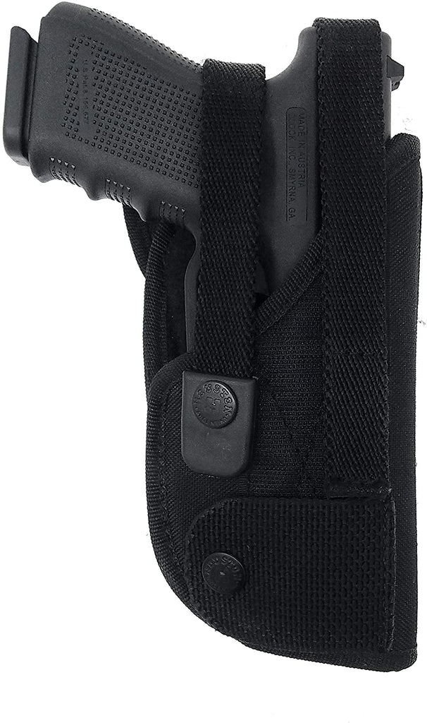 Tactical Hunting Gun Belt Holster by Houston Black Nylon, Soft and