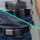 IWB TUCKABLE Gun Holster by Houston - ECO Leather Concealed Carry Soft Material | Fits Sig P250 Sub Comp, P320 Sub Comp, 224 | FNS 9C | XD Mod. 2-3" 40 & 45 | XD9 Sub Comp | Glock 30/30S/39