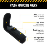 Concealment Magazine and Multi Use Holster Belt Loop Single Magazine Case Pouch