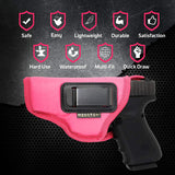IWB Pink Gun Holster by Houston - ECO Leather Concealed Carry Soft Material | CCW | Suede Interior for Gun Protection