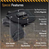 Nylon Gun + Mag Holster by Houston | IWB and Outside with Laser