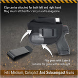 Nylon Gun + Mag Holster by Houston | IWB and Outside with Laser