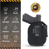 IWB and OWB Tactical Holster - Gun + Mag Pouch by Houston - with Metal Clip | Fits: M&P 9 mm, Ruger, Springfield, Sig, S&W, Taurus, Beretta, H&K with Small Laser | Lined Inside for Gun Protection