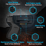 IWB Gun Holster by Houston Fits: GLOCK 43 & 42, Ruger LC9, LC9s, Kahr, Makarov, Sig P230, 232, 938, Seecamp LWS32 LWS38