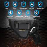 IWB Revolver Holster by Houston - ECO Leather Concealed Carry Soft Material | Suede Interior for Protection | Fits: Any 38 J Frames with 6 & 7 Shots and 2 1/2 Barrel | S&W Revolvers | Charter Arms | Rossi 38 | Taurus BG LCR