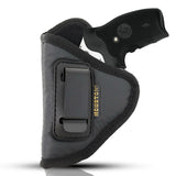 IWB Revolver Holster by Houston - ECO Leather Concealed Carry Soft Material | Suede Interior for Protection | Fits: Any 38 J Frames with 6 & 7 Shots and 2 1/2 Barrel | S&W Revolvers | Charter Arms | Rossi 38 | Taurus BG LCR