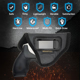 IWB Revolver Holster by Houston - ECO Leather Concealed Carry Soft Material | Suede Interior for Protection | Fits: Any 38 J Frames with 6 & 7 Shots and 2 1/2 Barrel | S&W Revolvers | Charter Arms | Rossi 38 | Taurus BG LCR