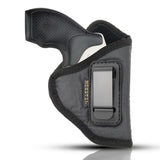 IWB Revolver Holster by Houston - ECO Leather Concealed Carry Soft Material | Suede Interior for Protection | Fits: Any 38 J Frames with 6 & 7 Shots and 2 1/2 Barrel | S&W Revolvers | Charter Arms | Rossi 38 | Taurus BG LCR