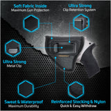 IWB Revolver Holster by Houston - ECO Leather Concealed Carry Soft | Suede Interior for Maximum Protection | FITS: Rhino REV 200DS, 357 MAG/2" BBL