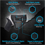 IWB Revolver Holster by Houston - ECO Leather Concealed Carry Soft | Suede Interior for Maximum Protection | FITS: Rhino REV 200DS, 357 MAG/2" BBL