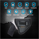 IWB Revolver Holster by Houston - ECO Leather Concealed Carry Soft | Suede Interior for Maximum Protection | FITS: Rhino REV 200DS, 357 MAG/2" BBL