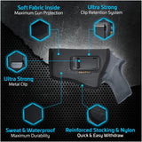 Black Inside Waistband Gun Holster CHP 61R3 Concealed Carry by Houston Holsters | Concealed Carry Holster for Rhino Rev 30DS/DSX, 357 Mag/3" BBL