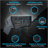 Black Inside Waistband Gun Holster CHP 61R3 Concealed Carry by Houston Holsters | Concealed Carry Holster for Rhino Rev 30DS/DSX, 357 Mag/3" BBL