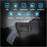 Black Inside Waistband Gun Holster CHP 61R3 Concealed Carry by Houston Holsters | Concealed Carry Holster for Rhino Rev 30DS/DSX, 357 Mag/3" BBL