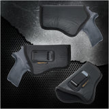 Black Inside Waistband Gun Holster CHP 61R3 Concealed Carry by Houston Holsters | Concealed Carry Holster for Rhino Rev 30DS/DSX, 357 Mag/3" BBL