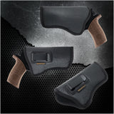 IWB Revolver Holster by Houston - ECO Leather Concealed Carry Soft | Suede Interior for Maximum Protection | Concealed Carry Holster for Rhino Rev 40DS, 357 MAG/4" BBL