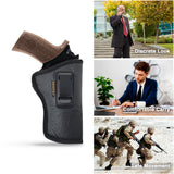 IWB Revolver Holster by Houston - ECO Leather Concealed Carry Soft | Suede Interior for Maximum Protection | Concealed Carry Holster for Rhino Rev 40DS, 357 MAG/4" BBL