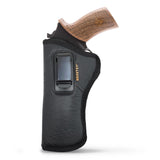IWB Revolver Holster by Houston - ECO Leather Concealed Carry Soft | Suede Interior for Maximum Protection |Fits: Rhino Rev 60DS, 357 MAG/6" BBL (CHP 61R6)