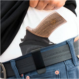 IWB Revolver Holster by Houston - ECO Leather Concealed Carry Soft | Suede Interior for Maximum Protection |Fits: Rhino Rev 60DS, 357 MAG/6" BBL (CHP 61R6)