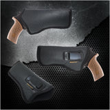 IWB Revolver Holster by Houston - ECO Leather Concealed Carry Soft | Suede Interior for Maximum Protection |Fits: Rhino Rev 60DS, 357 MAG/6" BBL (CHP 61R6)