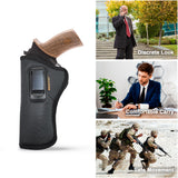 IWB Revolver Holster by Houston - ECO Leather Concealed Carry Soft | Suede Interior for Maximum Protection |Fits: Rhino Rev 60DS, 357 MAG/6" BBL (CHP 61R6)