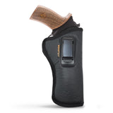 IWB Revolver Holster by Houston - ECO Leather Concealed Carry Soft | Suede Interior for Maximum Protection |Fits: Rhino Rev 60DS, 357 MAG/6" BBL (CHP 61R6)