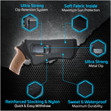 IWB Revolver Holster by Houston - ECO Leather Concealed Carry Soft | Suede Interior for Maximum Protection |Fits: Rhino Rev 60DS, 357 MAG/6" BBL (CHP 61R6)