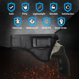 IWB Revolver Holster by Houston FITS: Revolvers K, L, M & N Frames | Taurus Judge | 5 & 6 Shots Revolvers | 3.5" to 4.5" Barrel.