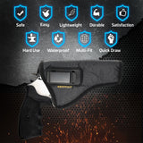 IWB Revolver Holster by Houston FITS: Revolvers K, L, M & N Frames | Taurus Judge | 5 & 6 Shots Revolvers | 3.5" to 4.5" Barrel.