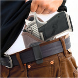 IWB Gun Holster by Houston -Brown Color- ECO Leather Concealed Carry Soft Material | Suede Interior for Maximum Protection | Fits: Magnum Research Dessert Eagle .50 / .50AE / .357 / .44 Caliber 6" Barrel