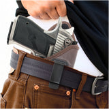 IWB Gun Holster by Houston -Brown Color- ECO Leather Concealed Carry Soft Material | Suede Interior for Maximum Protection | Fits: Magnum Research Dessert Eagle .50 / .50AE / .357 / .44 Caliber 6" Barrel