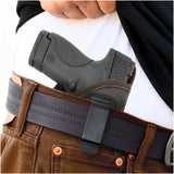 IWB Gun Holster by Houston - ECO Leather Concealed Carry Soft Material | Fits Glock 26/27/33, Shield, XDS, Taurus 709, Taurus Pro C, Walther P22, Beretta Nano, SCCY Sky, Rug LC9
