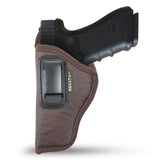 IWB Gun Holster by Houston - ECO Leather Concealed Carry Soft Material | Fits Sig P250 Sub Comp, P320 Sub Comp, 224 | FNS 9C | XD Mod. 2-3" 40 & 45 | XD9 Sub Comp | Glock 30/30S/39 | Taurus G3