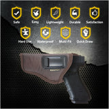 IWB Gun Holster by Houston - ECO Leather Concealed Carry Soft Material | Fits Sig P250 Sub Comp, P320 Sub Comp, 224 | FNS 9C | XD Mod. 2-3" 40 & 45 | XD9 Sub Comp | Glock 30/30S/39 | Taurus G3
