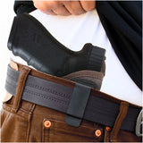 IWB Gun Holster by Houston - ECO Leather Concealed Carry Soft Material | Fits Sig P250 Sub Comp, P320 Sub Comp, 224 | FNS 9C | XD Mod. 2-3" 40 & 45 | XD9 Sub Comp | Glock 30/30S/39 | Taurus G3