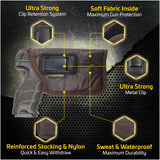 IWB Gun Holster by Houston | Fit Most Full Size Guns With Laser (CHPB-57BL)