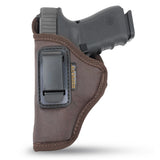 IWB Gun Holster by Houston - ECO LEATHER Concealed Carry Soft Material | Suede Interior for Maximum Protection | Fits: Glock, Rug, Springfield, Sig, S&W, Walther, Taurus, H&K, Beretta and More