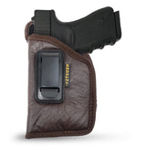 IWB Gun Holster by Houston | Brown Color | Fit Most Mid Size Guns With Laser (CHPB-57GL)