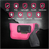 Pink ECO Leather Concealment Holster Inside The Waist with Metal Clip by Houston FITS Most MIDSIZES & Compact Β 9 mm / .40 Cal / .45 Caliber with Small Laser