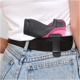 Pink ECO Leather Concealment Holster Inside The Waist with Metal Clip by Houston FITS Most MIDSIZES & Compact Β 9 mm / .40 Cal / .45 Caliber with Small Laser
